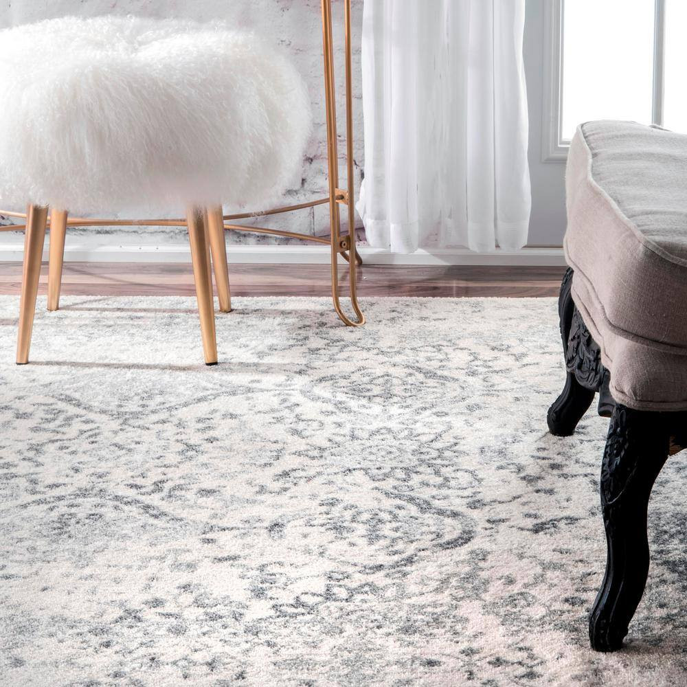 Odell Distressed Persian Ivory Doormat 2 Ft. X 3 Ft. Area Rug