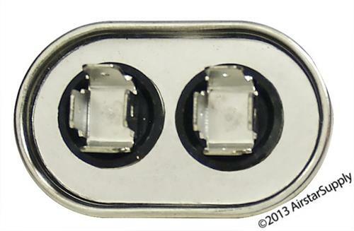 7.5 MFD x 370 / 440 VAC Oval Run Capacitor AmRad USA2031 - Made in the USA