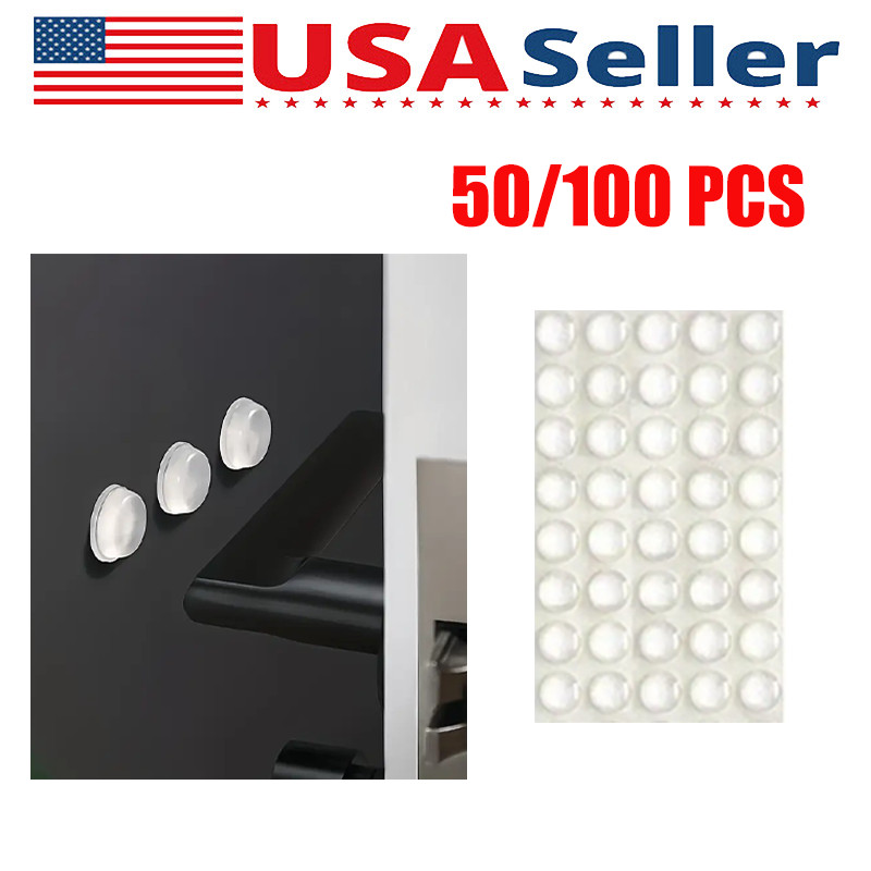 Adhesive Rubber Feet Bumper Stops w/Nip Door Cupboard Drawer Cabinet Kitchen lot