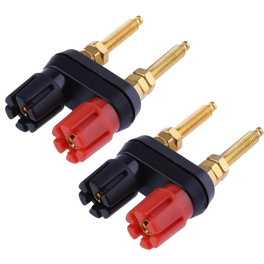 2Pcs Extended Speaker Banana Plug Binding Post Terminal Connector Banana Socket