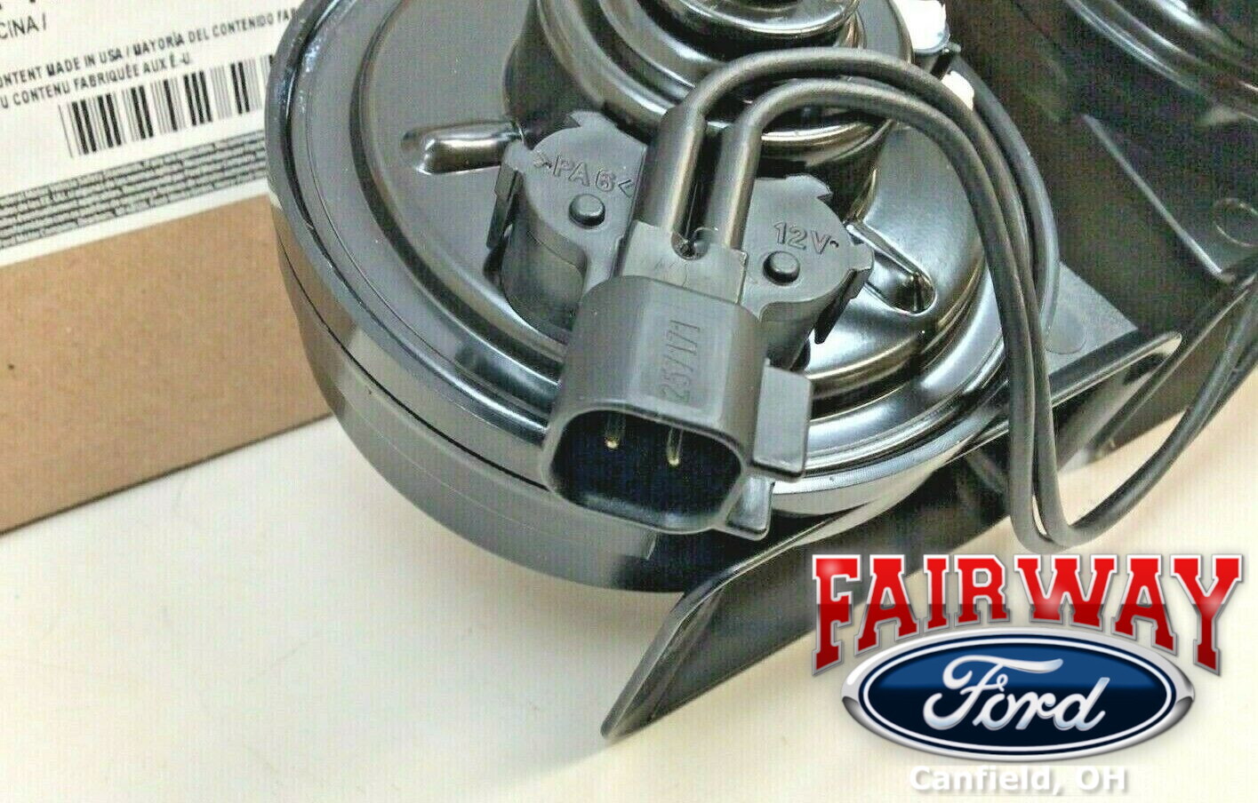 15 thru 20 F-150 OEM Genuine Ford High Low Dual Note Horn w Bracket FL3Z-13832-C