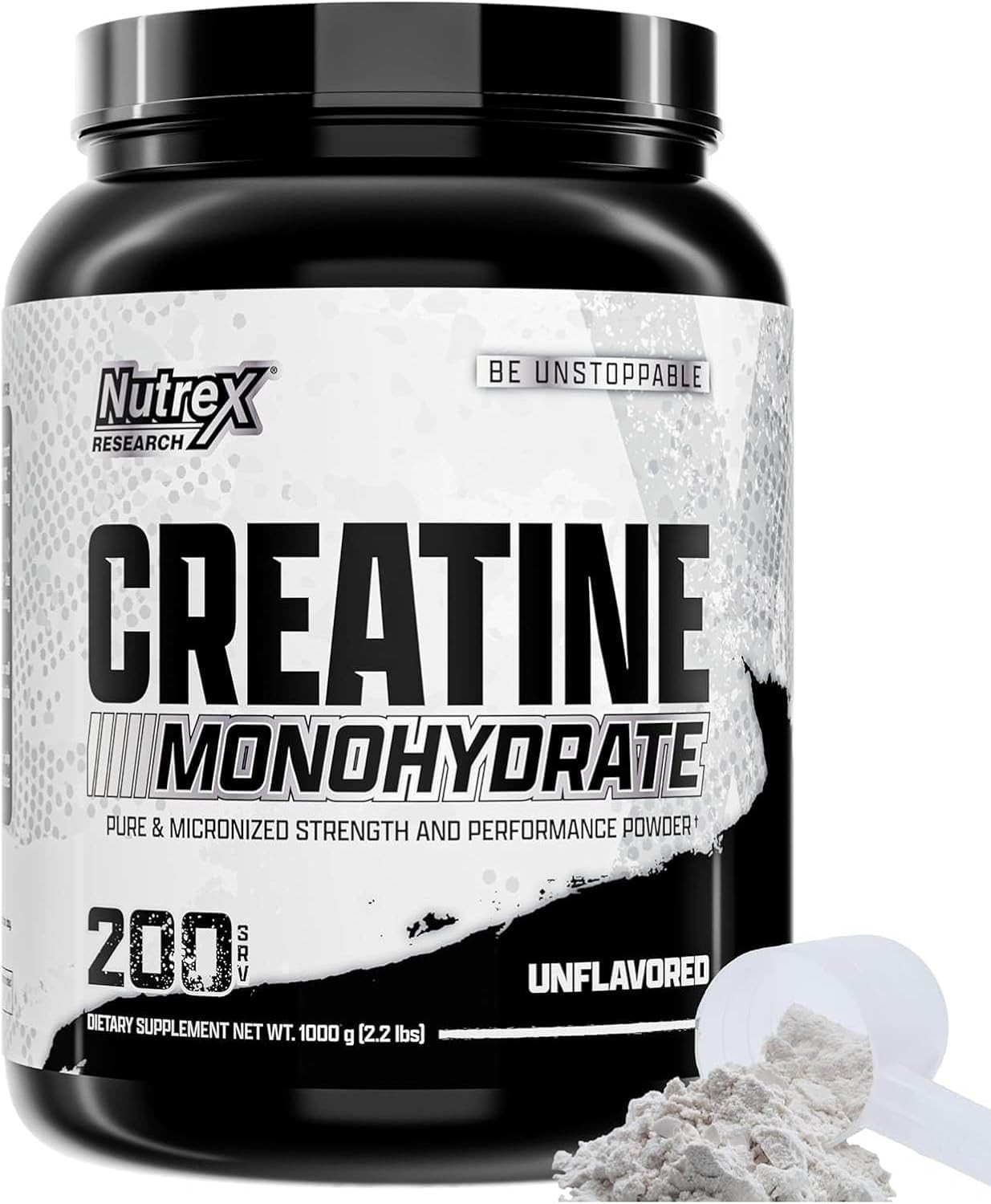 Nutrex CREATINE Monohydrate Powder Pure Micronized Unflavored 200 Serv 1000 Gram