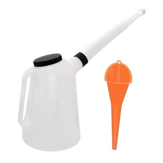 5Quart Oil Jug, Oil Measuring Container Automotive, Plastic Measures with Lid