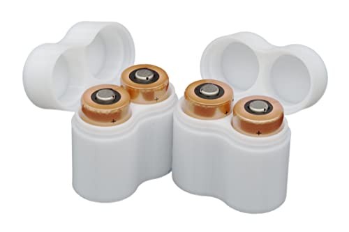 Slimline CR123 Battery Case, Compact Durable TPU Organizer Holds 2 Batteries