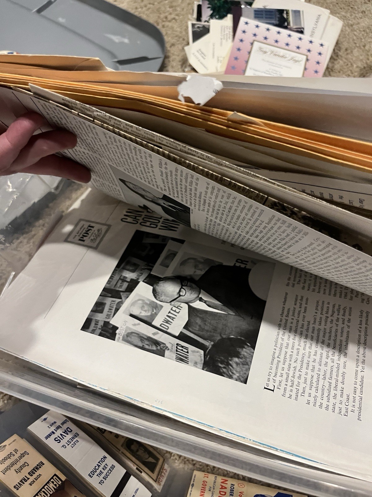 Political Ephemera Lot Paper, Pins, Collectibles, Stickers, Match By The Pound!