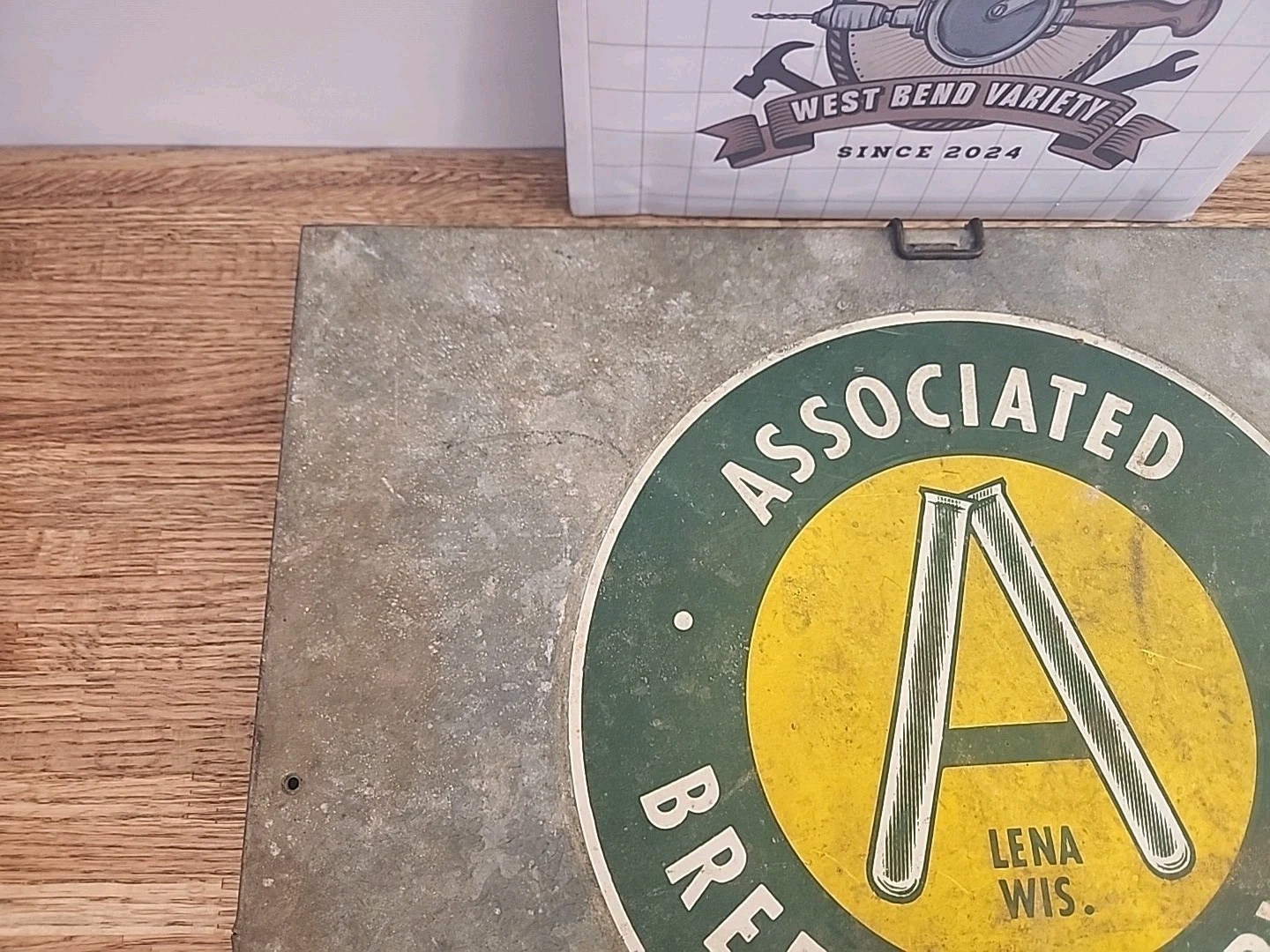 Vintage Associated Breeding Service Metal Box, Lena, WI Horse Insemination