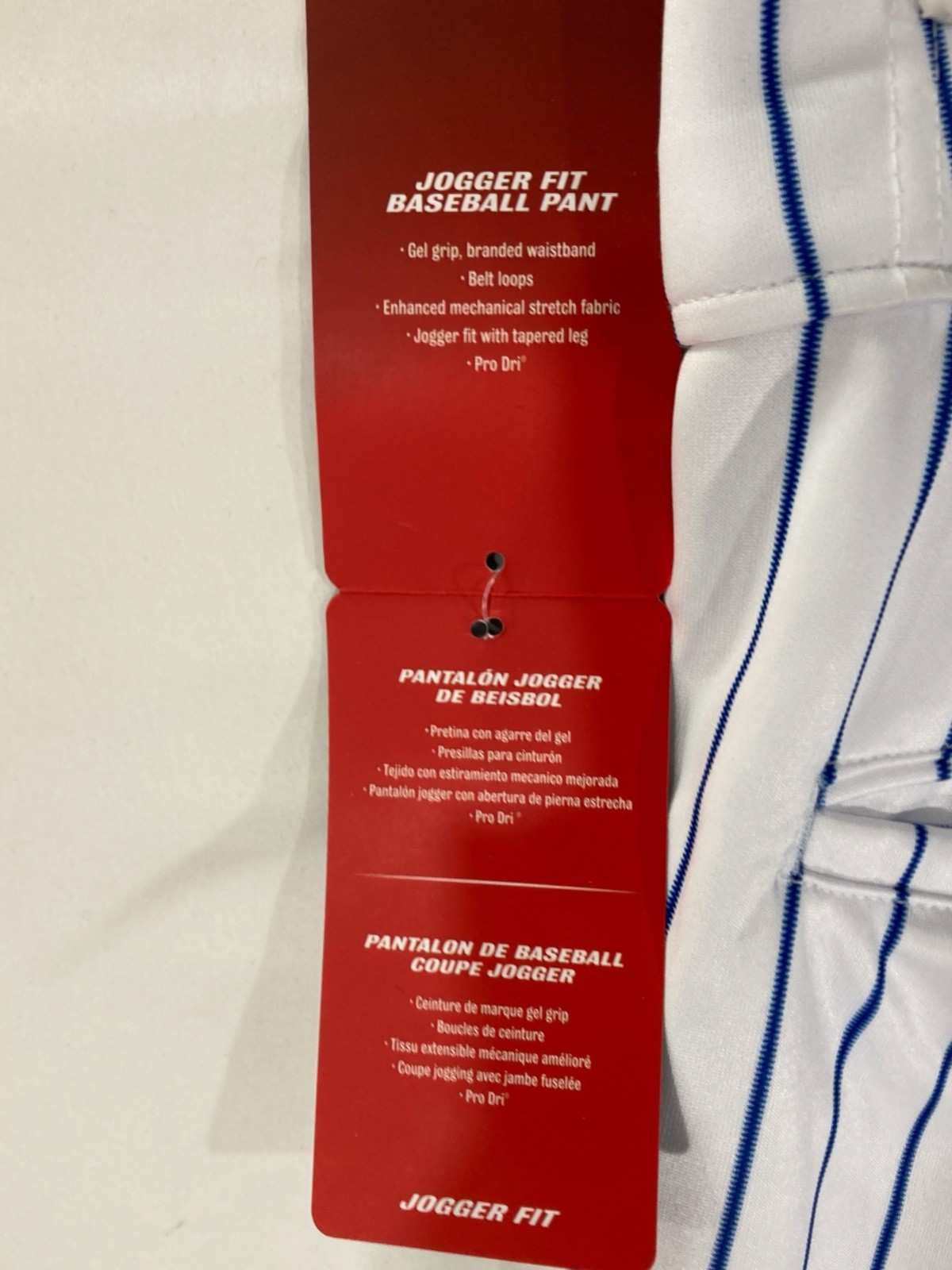 Rawlings 150 Jogger Fit Baseball Pants Pinstripe Stripe Adult Mens L New NWT $60