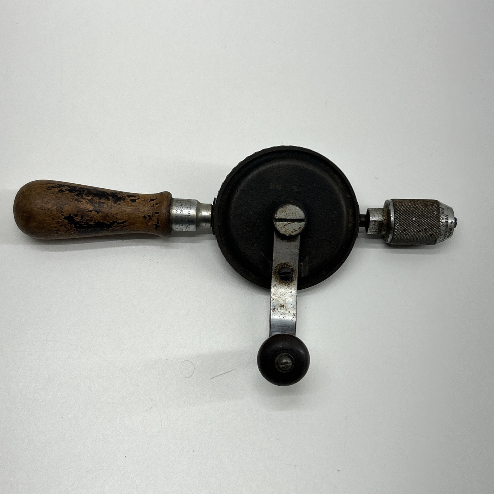 Vntg Yankee North Bros. 1431 Double Pinion Eggbeater Drill,9-3/8",PaT. 3-15-1910