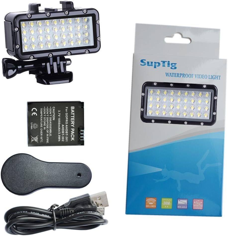 Luz De Buceo De Alta Potencia Regulable Resistente Al Agua Led Video Light F...