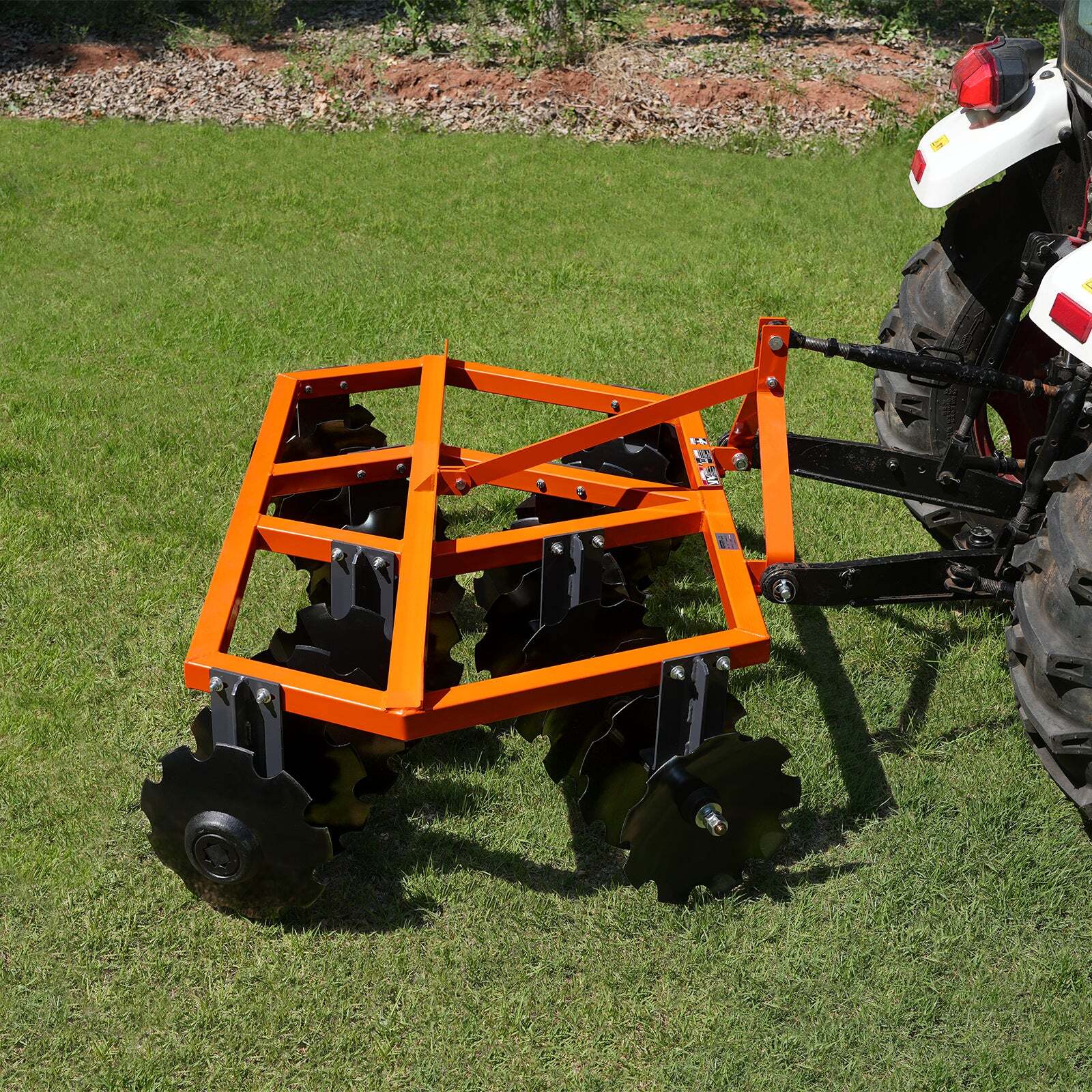 MechMaxx 3 Point Hitch 72" Notched Disc Harrow Plow Tractor Attachments, DH72