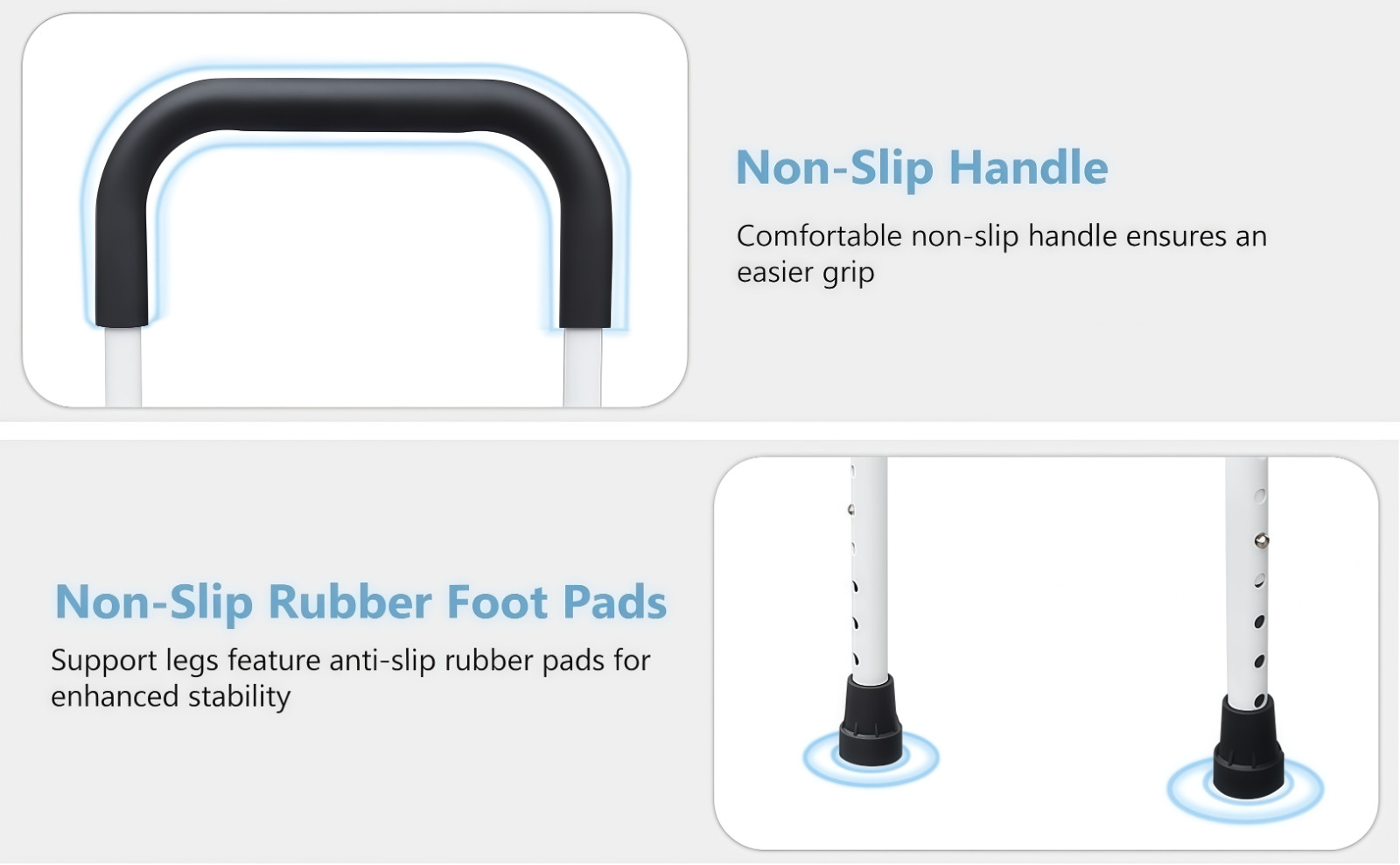 Bed Rails for Elderly Adults with Floor Support, Bed Side Assist Rail for Senior