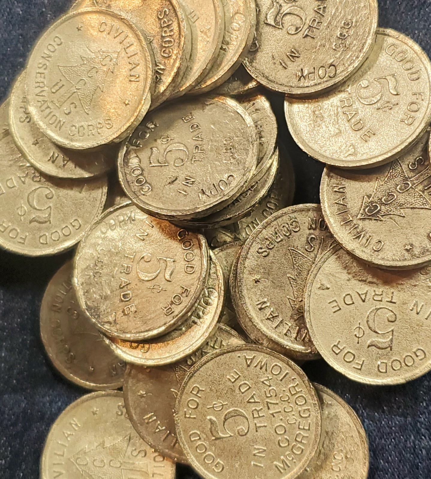 C.C.C., Civilian Conservation Corps Canteen token