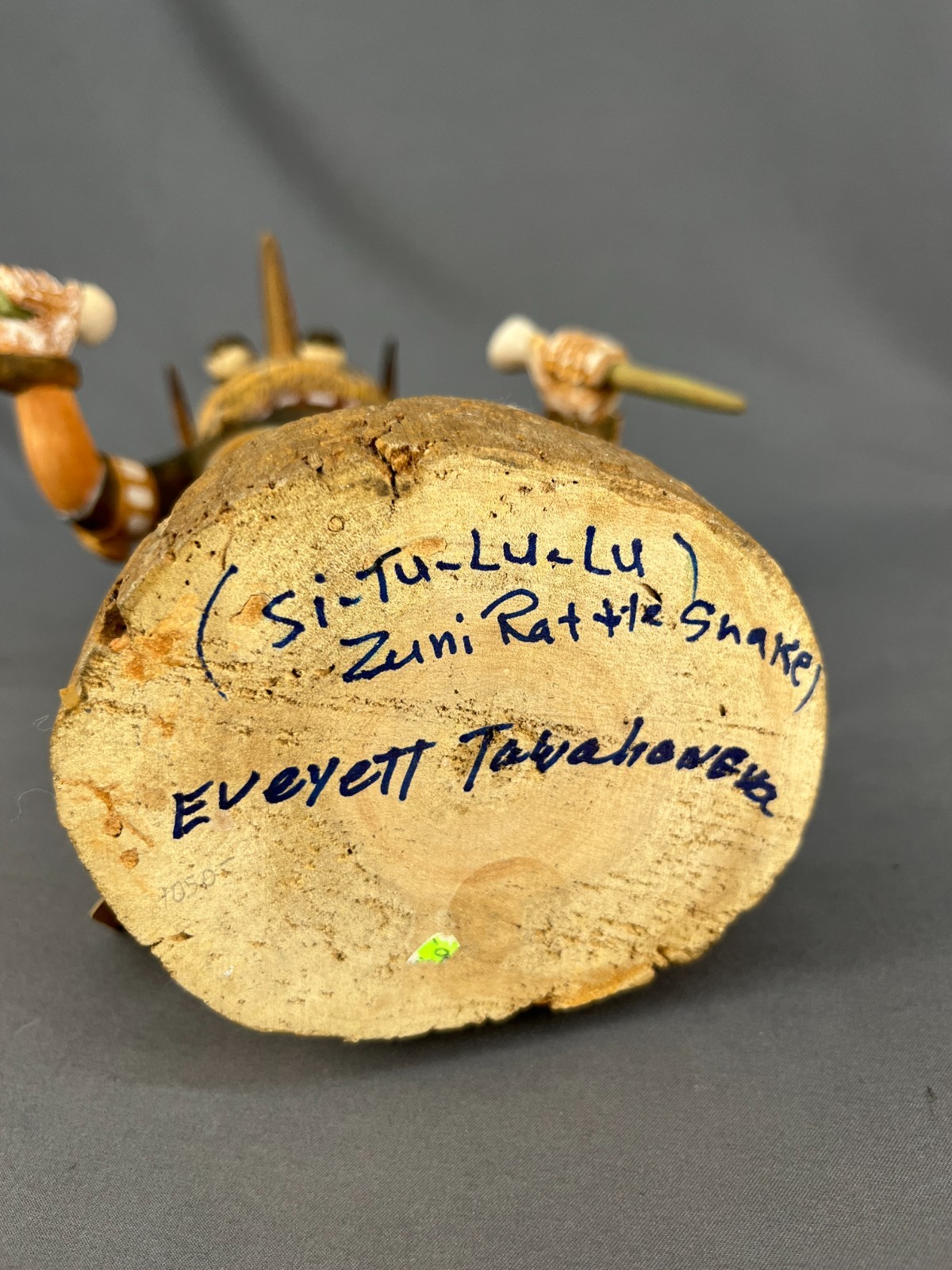 Vtg Hand-Carved 13" Hopi Kachina Doll ZUNI RATTLE SNAKE by Everett Tawahongva