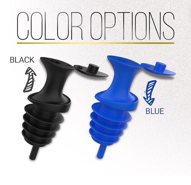 Liquor Bottle Pourers POUR SPOUTS 12 Blue Flip Top - NEW Dust & Bug Free!