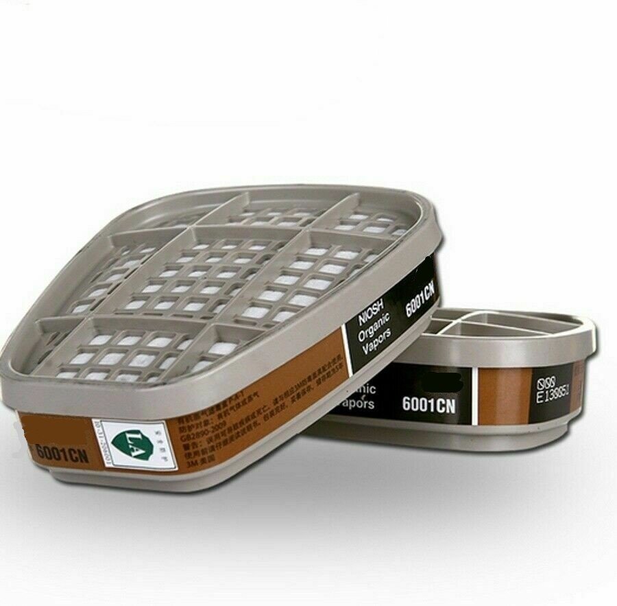 4PC 6001CN Organic Vapor Respirator Filter Cartridge For 6200 6800 7502 Gas Mask