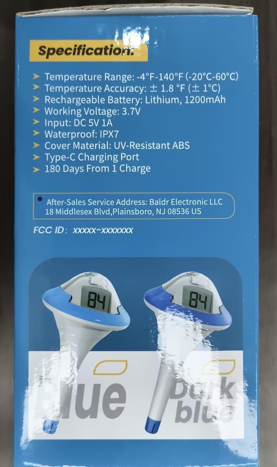 Wireless Swimming Pool Thermometer model ET214-S, usb rechargeable, Aquarium