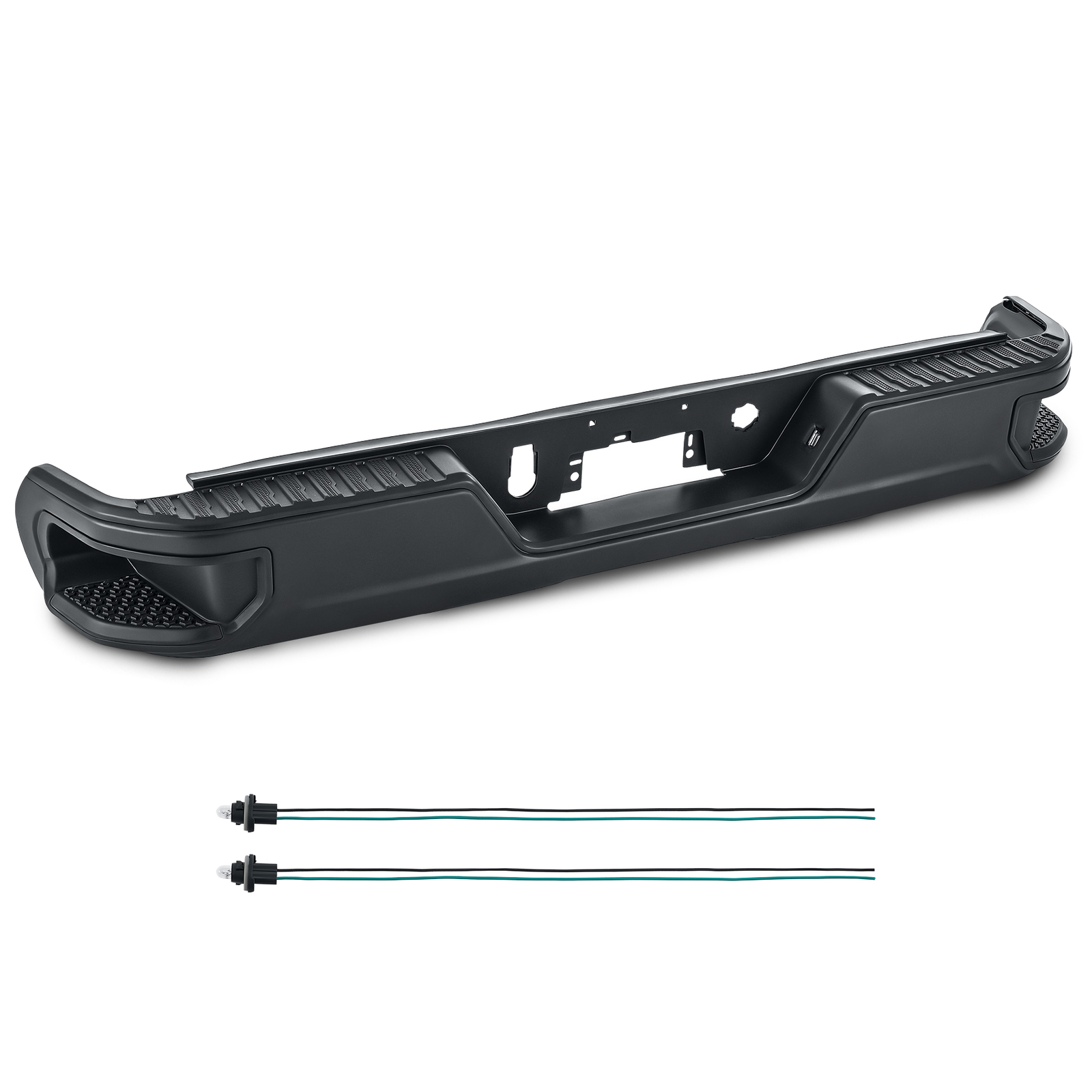 For 2019-2024 Chevy Silverado 1500 GMC Sierra Rear Bumper Assembly Black Steel