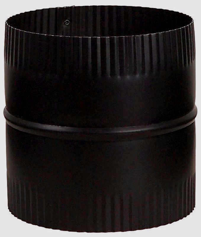 IMPERIAL BM0047 6" Dia. STARTER JOINT CONNECTOR UNION 24 Ga Black Stove Pipe