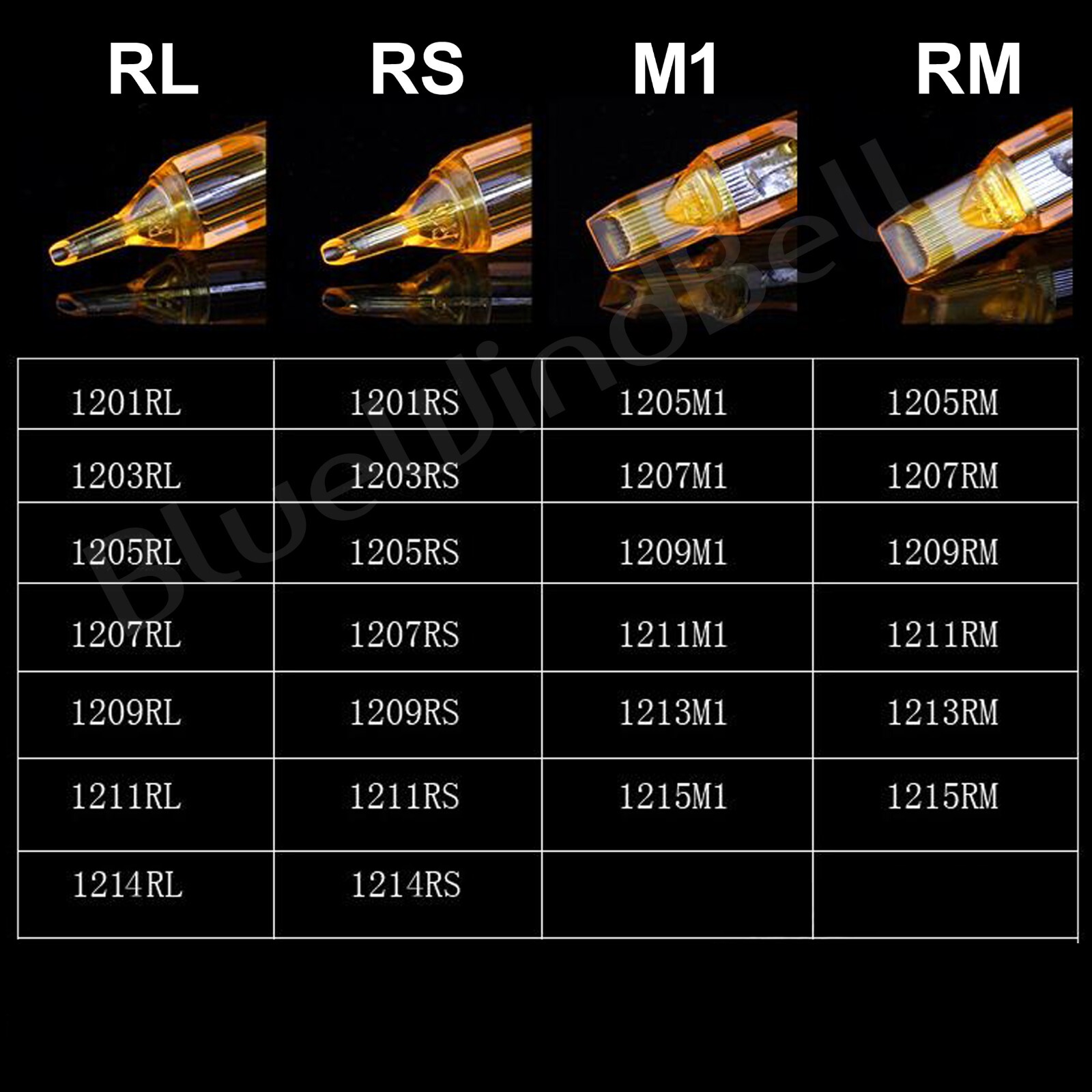 10,20,40,60,100 pcs Sterile Disposable Tattoo Needle Cartridges RL,RS,M1,RM