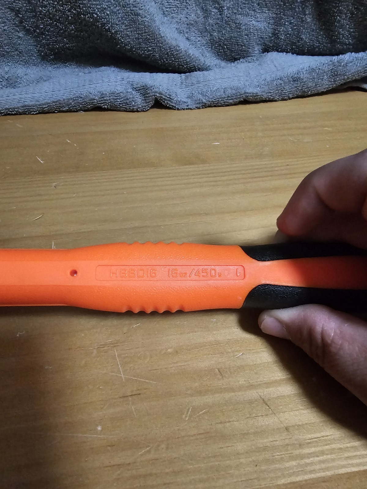 Snap On Tools Hbbd16o 16oz Dead Blow Ball Peen Hammer Orange Soft Grip