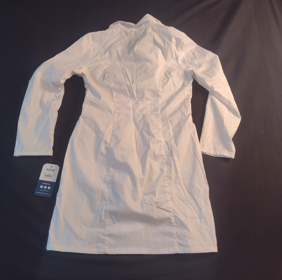 Adar Doctor, Nurse Uniform Lapel Collar long Sleeve Consultation Coat Size XS