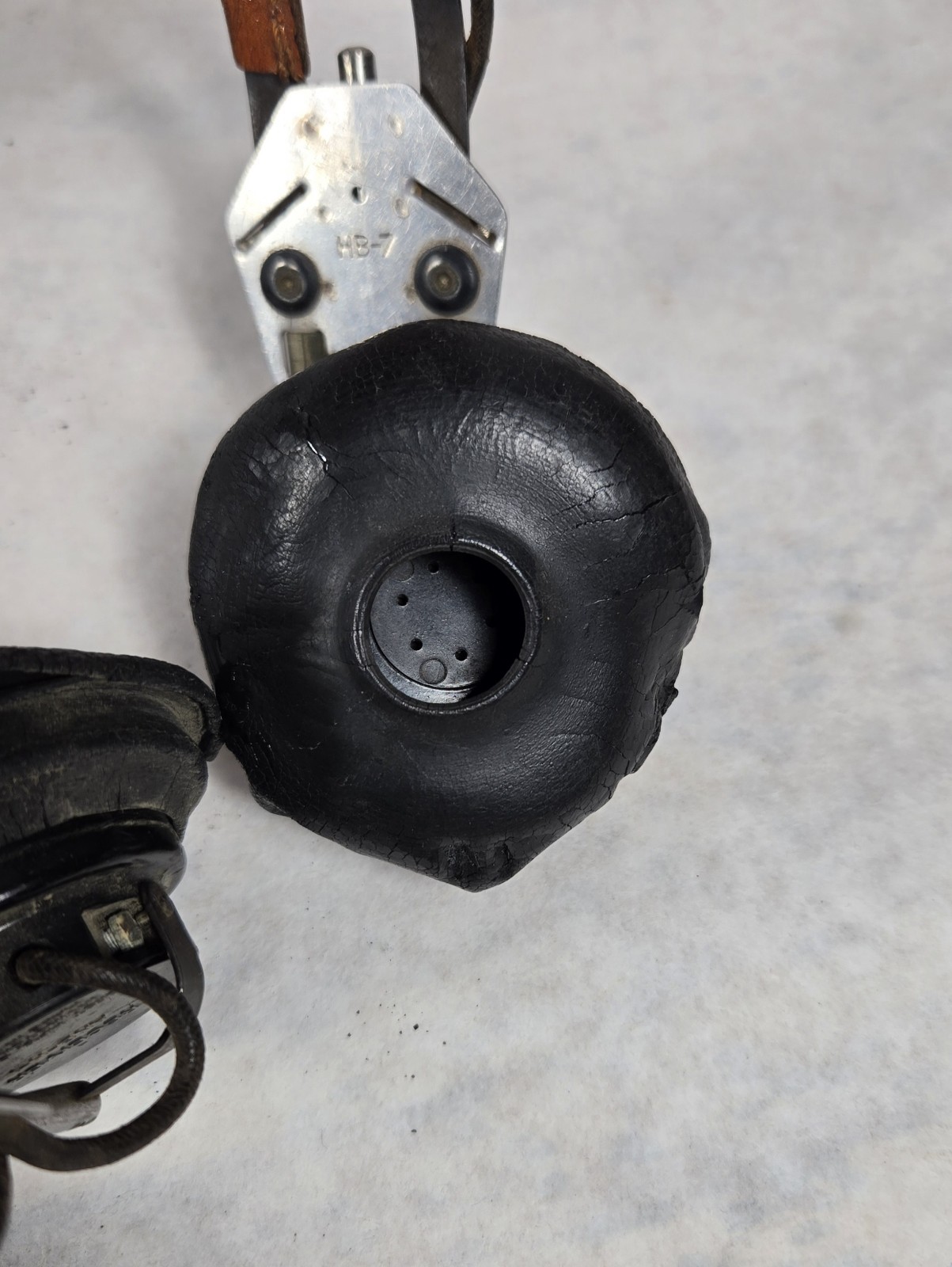 WWII USAAF AAF Pilot ANB-H-1 Receiver Headset HB-7 BEST Mfg Co. NOT TESTED