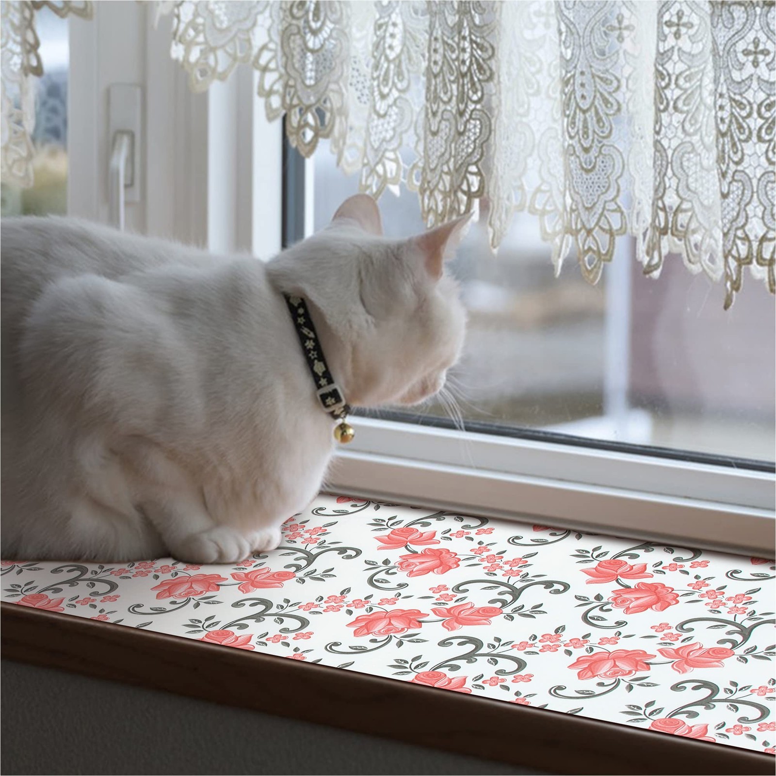 12X120 Inch Shelf Liner for Kitchen Cabinets, PVC Drawer Liner for Dresser No...