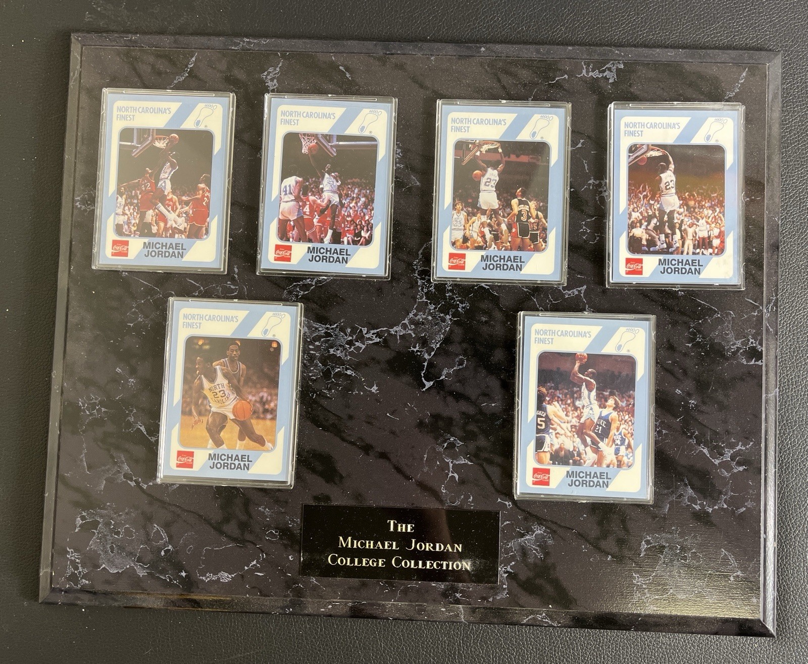 MICHAEL JORDAN COCA COLA NORTH CAROLINA PLAQUE RARE 1989 in box mint near mint