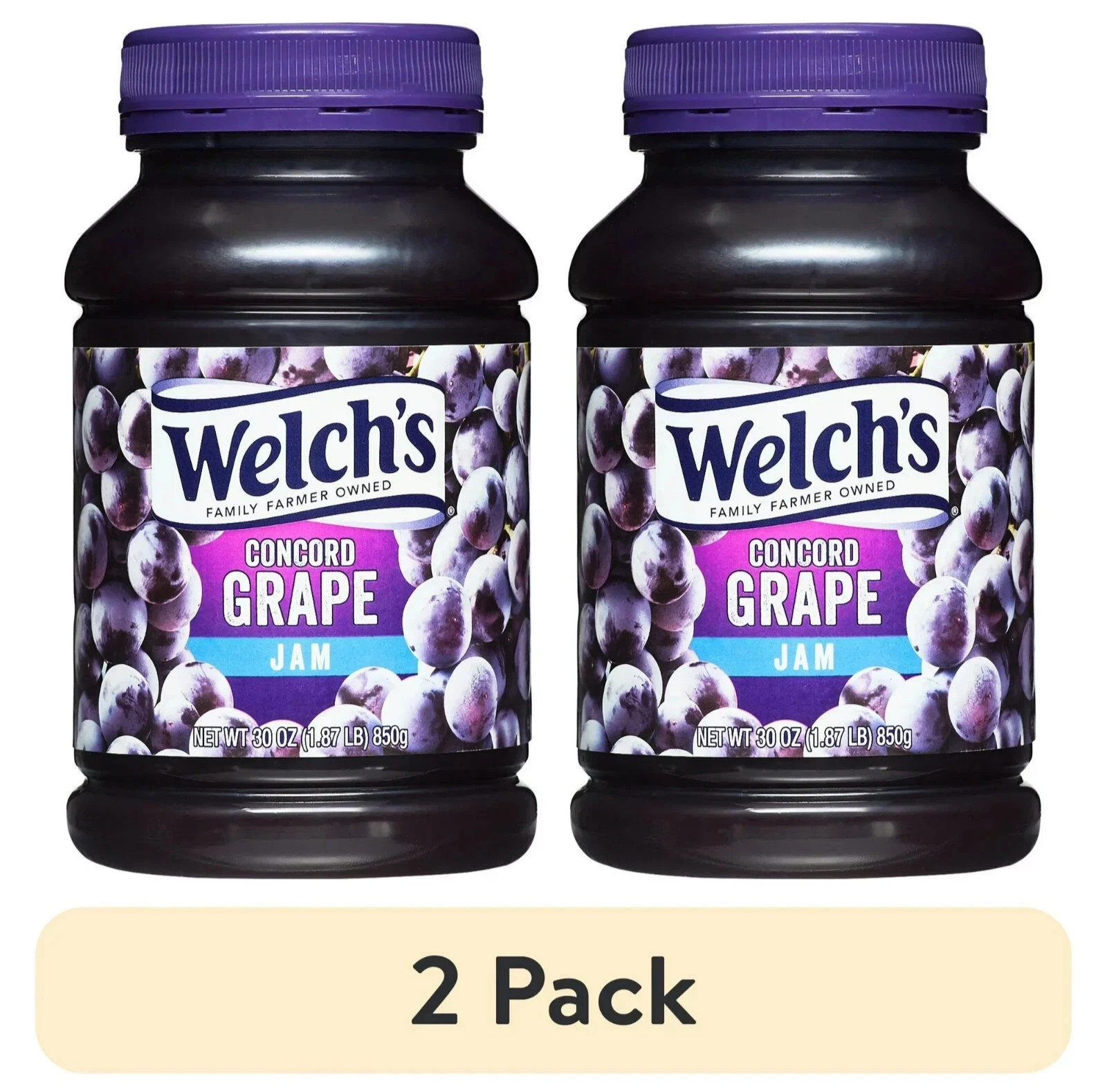 (2 pack) Welch's Concord Grape Jam, 30 oz Jar...