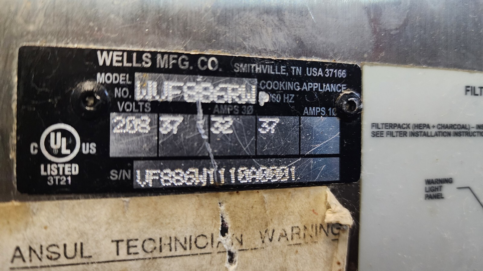 Wells Wvgf VCS2000 VENTLESS DOUBLE FRYER W/2 WARMER DRAWERS