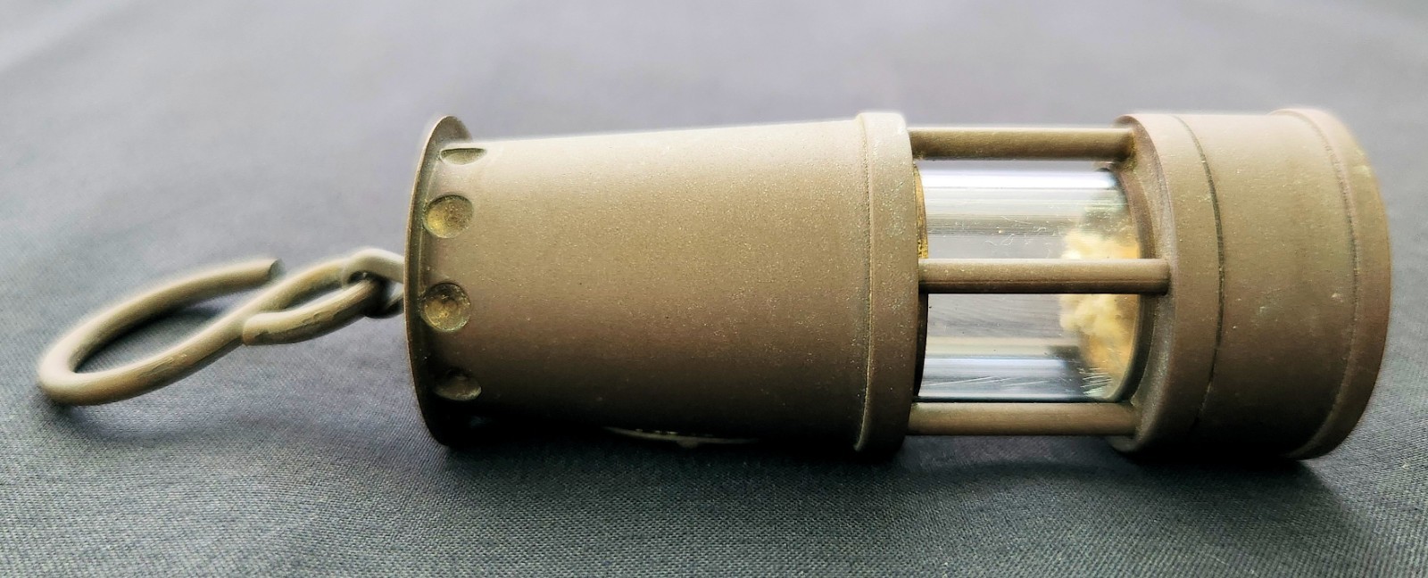 Sir Humphry Davy Miniature 2 7/8" Brass Miner Safety Lamp Non-Functional Vintage