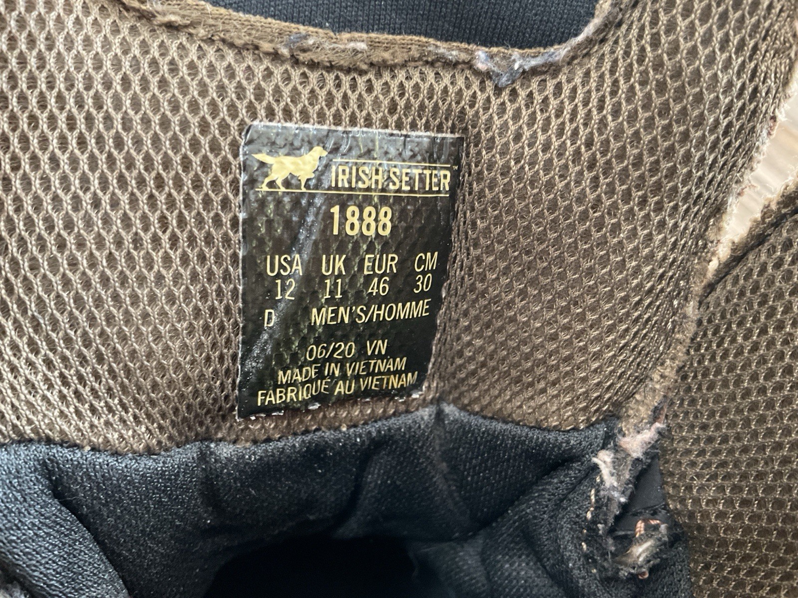 Irish Setter 1888 Vaprtrek Hunting Boots Mens Size 12 Waterproof 400g Insulated