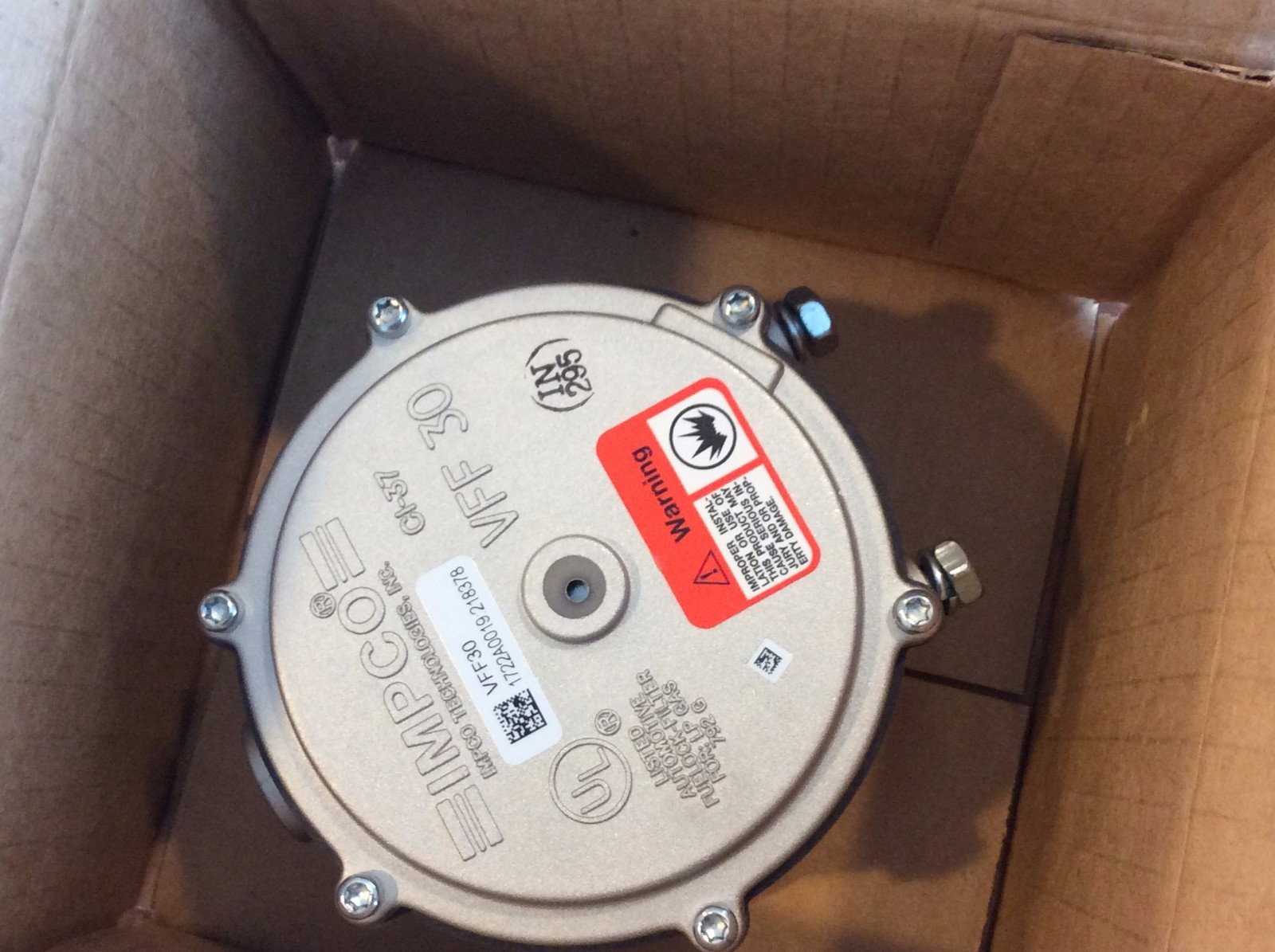 IMPCO MODEL VFF30 VACUUM FUEL LOCK/FILTER LPG FORKLIFT