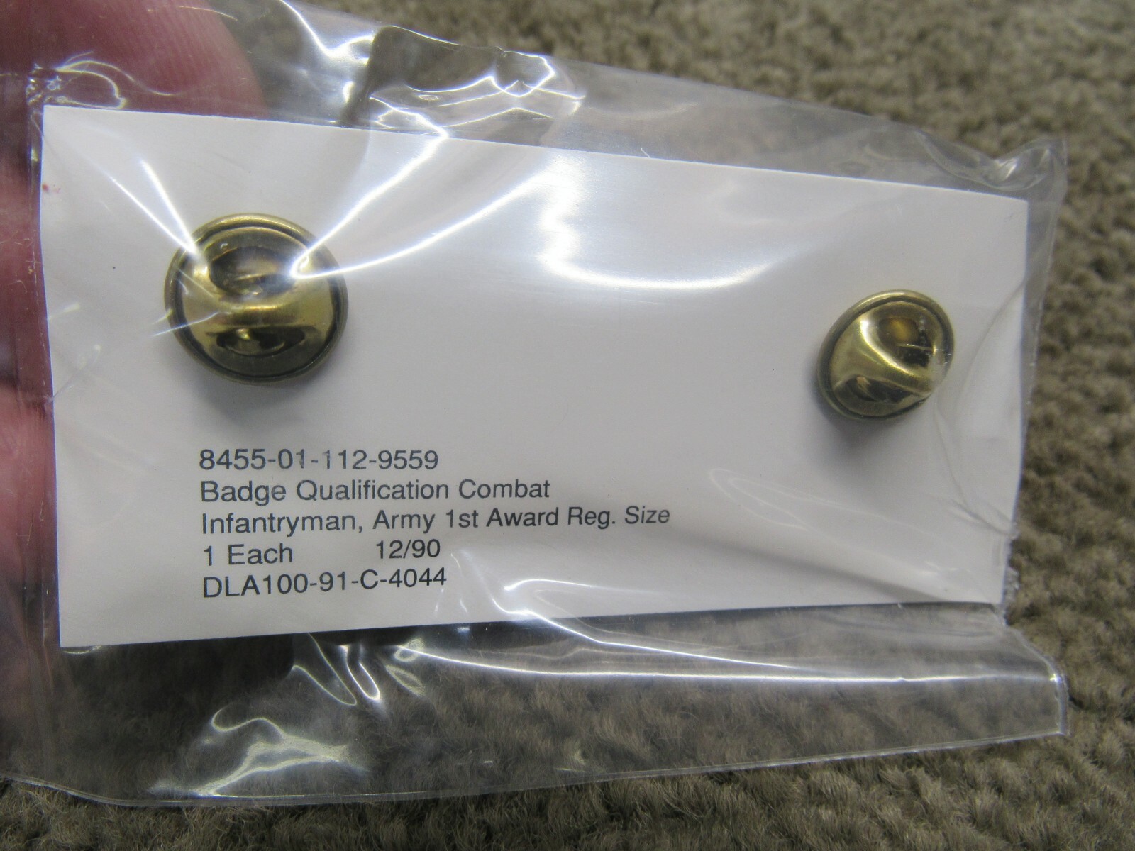 US Desert Storm Era Combat Infantryman Badge 1st Award NOS 1990 Full Size