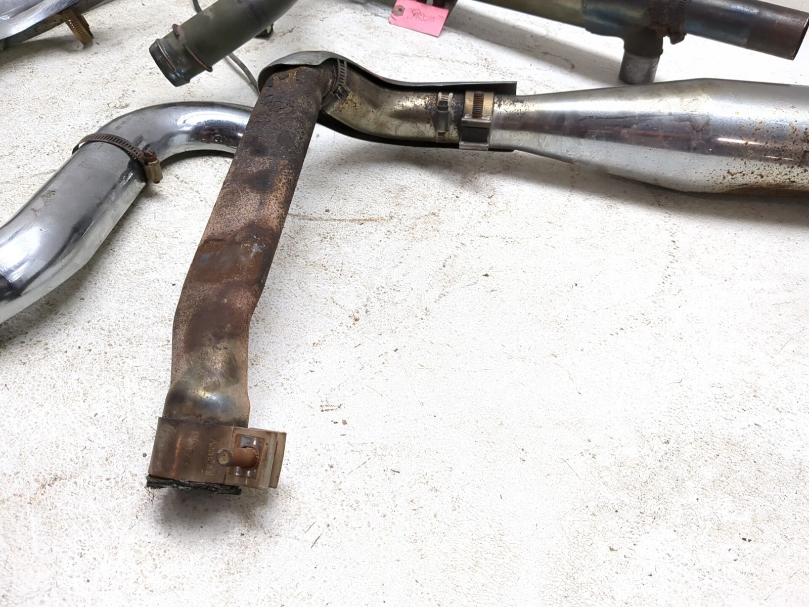 14-16 Harley Street Glide Special FLHXS Header Muffler Heat Shield Set 66855-10A