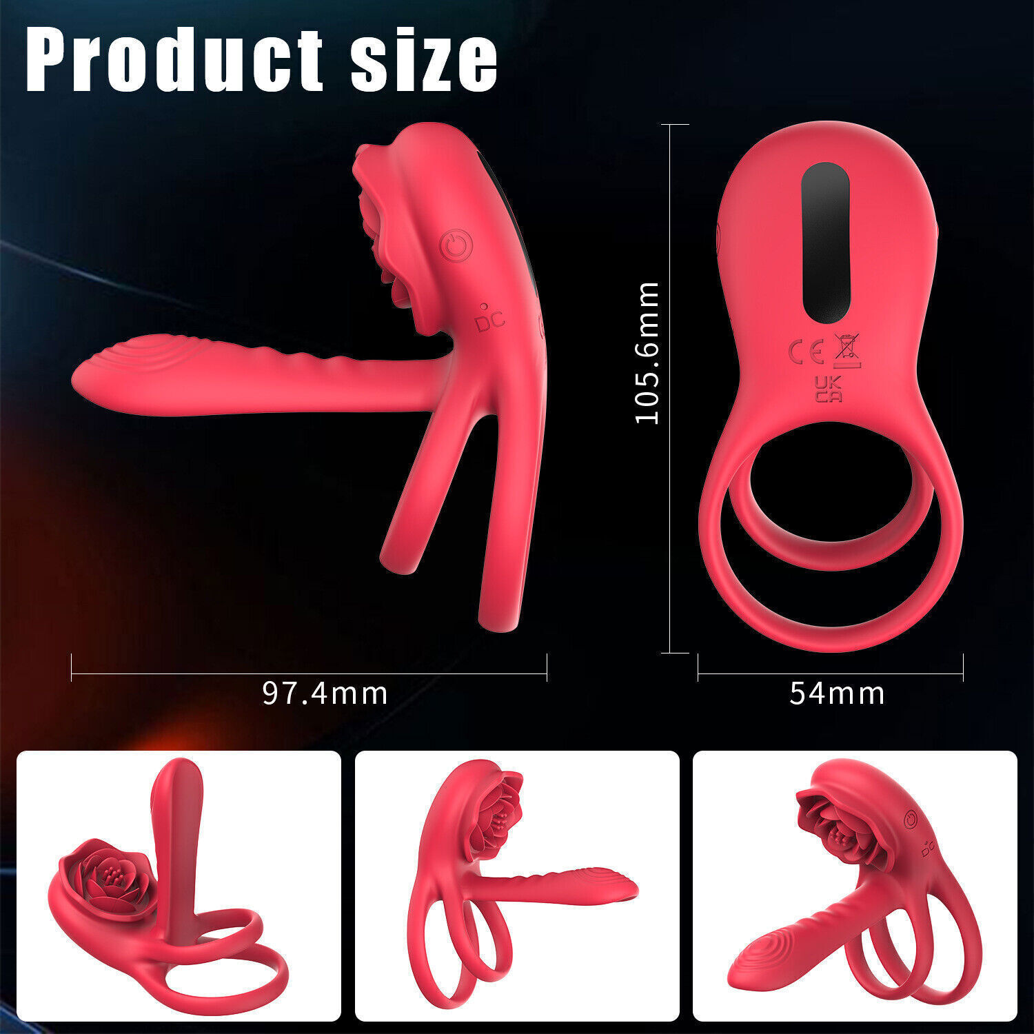 Penis Cock Ring Vibrator G-spot Dildo Massager Sex Toys For Women Men Couples