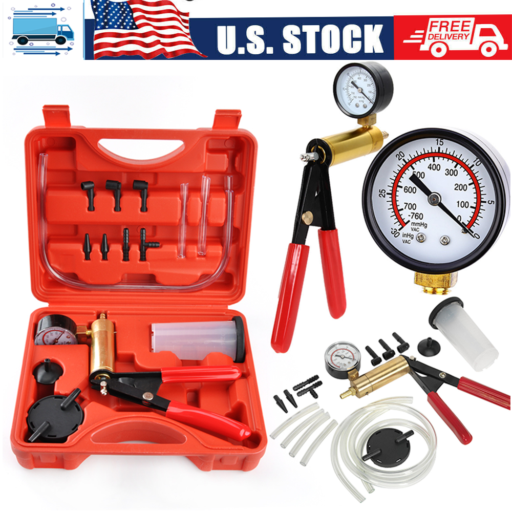 Hand Held Vacuum Pressure Pump Tester Kit Brake Fluid Bleeder Car Auto Tools New