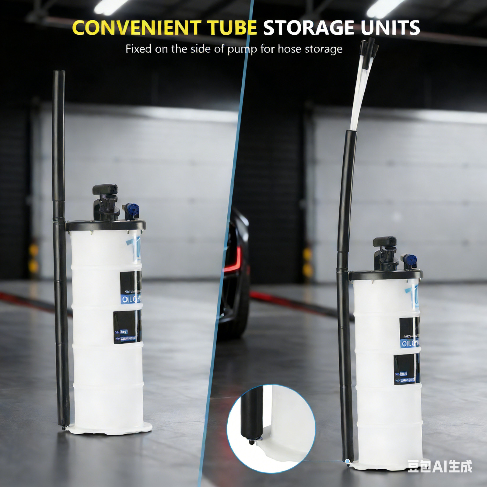 6.5L Oil Extractor Pump Pneumatic/Manual Oil Change Fluid Extractor Blue