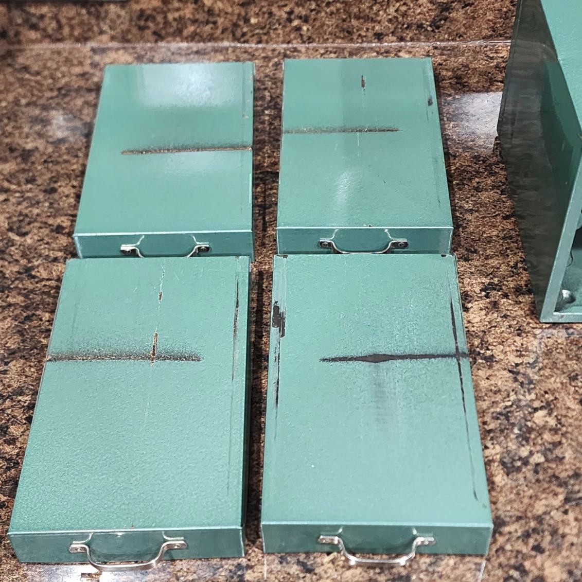 Vintage WARDS MASTER QUALITY Metal 4 Drawer Small Parts Cabinet – Green Awesome