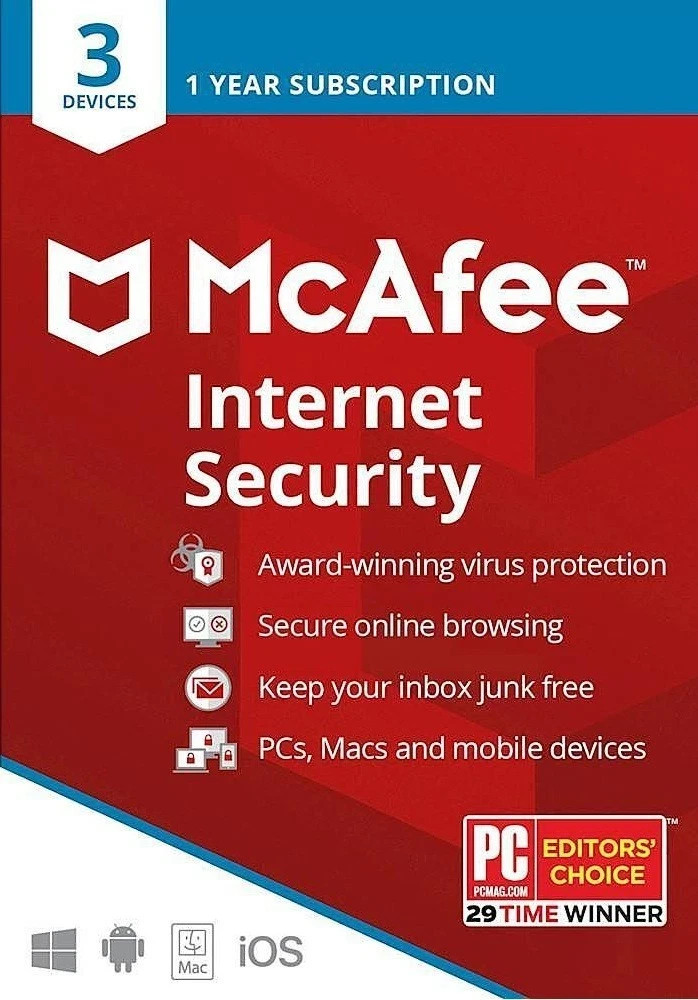McAfee Internet Security 2026 3 Devices 1 Year