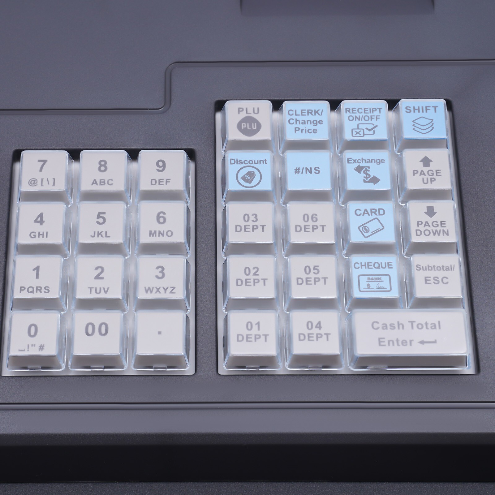 Used 38 Keys Electronic Cash Register Thermal Cash Register with Cash Drawer