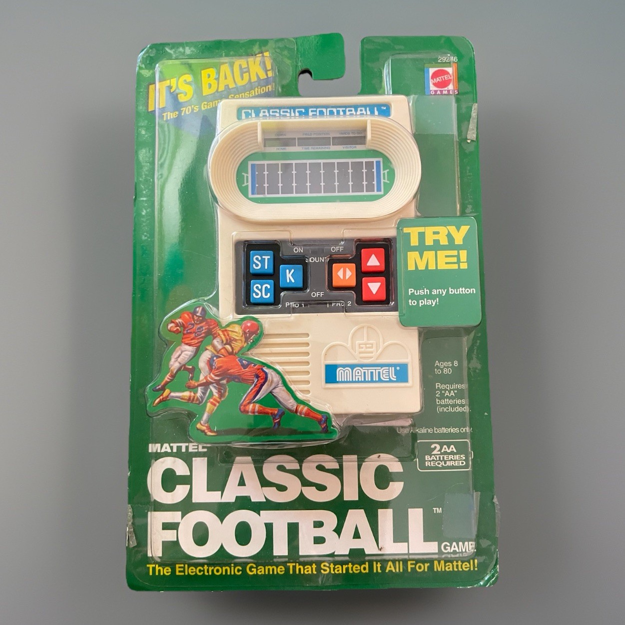 VTG 2000 Mattel Classic Football Handheld Electronic Game - New In Package