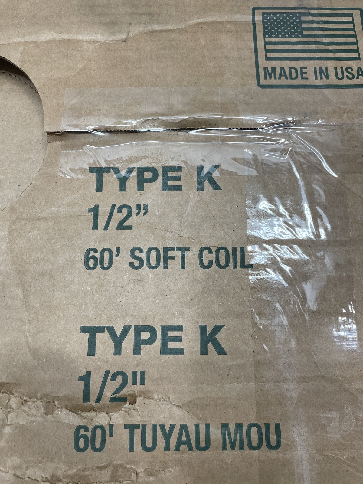 Mueller Streamline 1/2x60' K Soft COP Tube Copper 29"L x 29"W CK04060