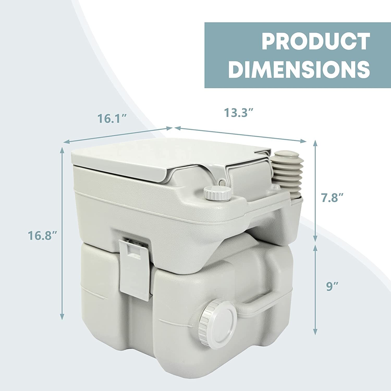 Portable Toilet 5 Gallon 20L Flush porta-potty Outdoor Indoor Travel Camping