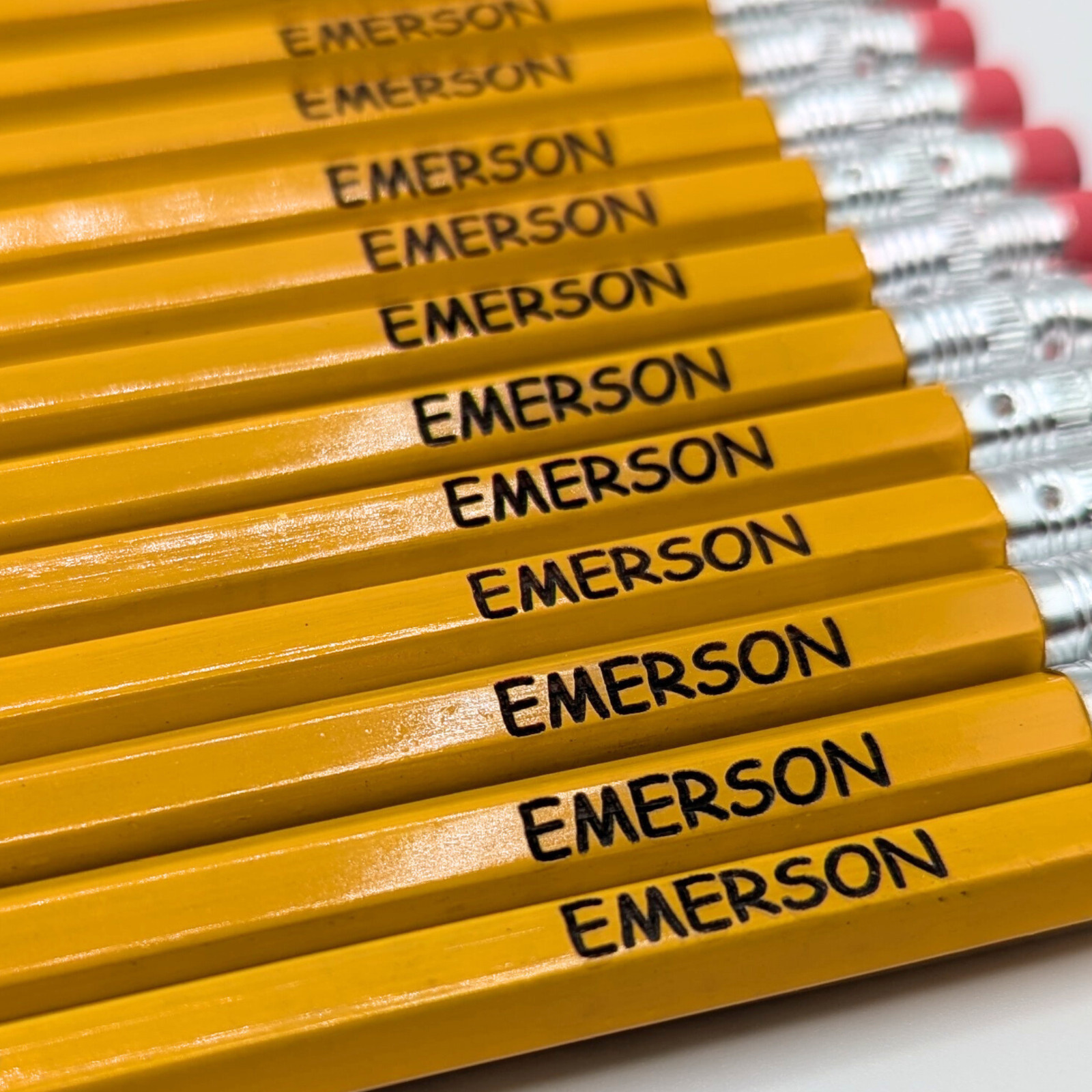 Custom Engraved Pencils (12x ) #2 Personalized for Kids School Business