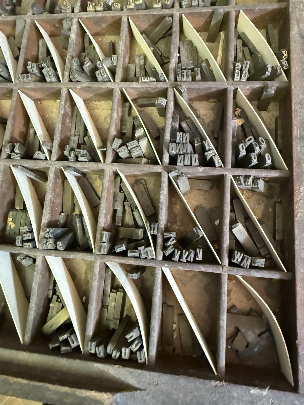 Antique VTG Letterpress Print Type Upper & Lower Letter & Number Set Complete