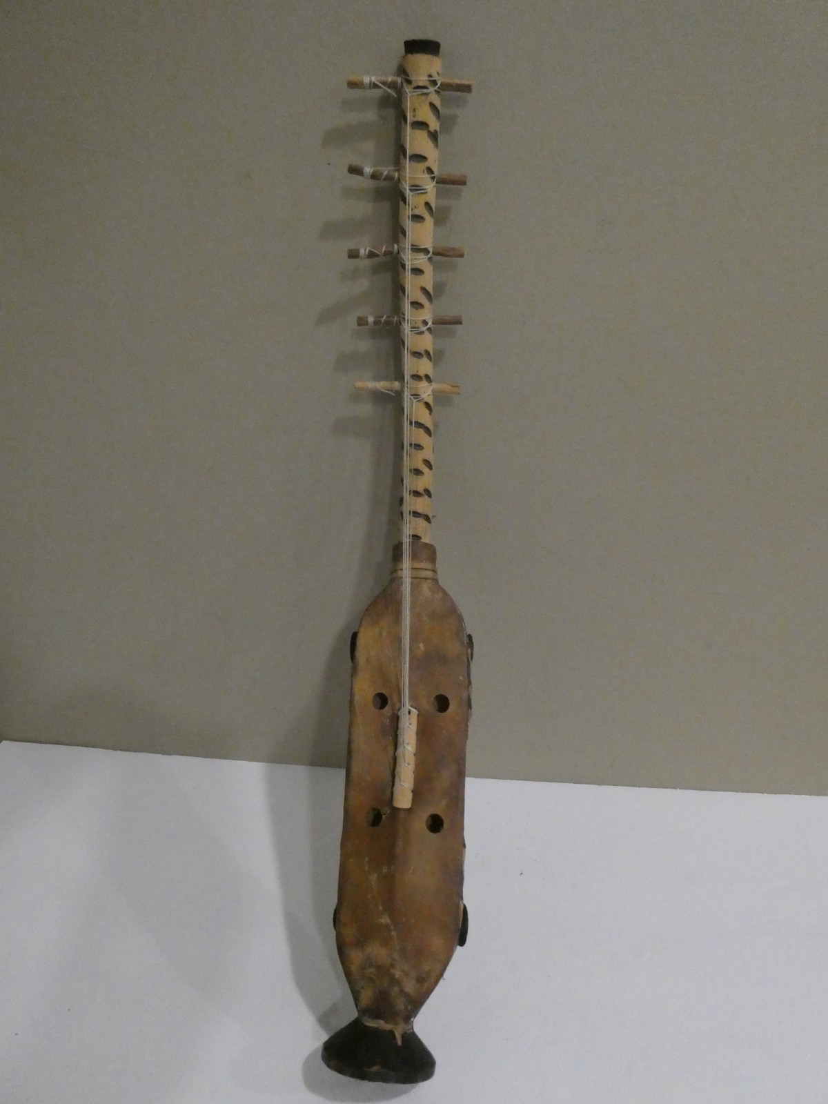 Tribal African Harp Musical Wooden Instrument