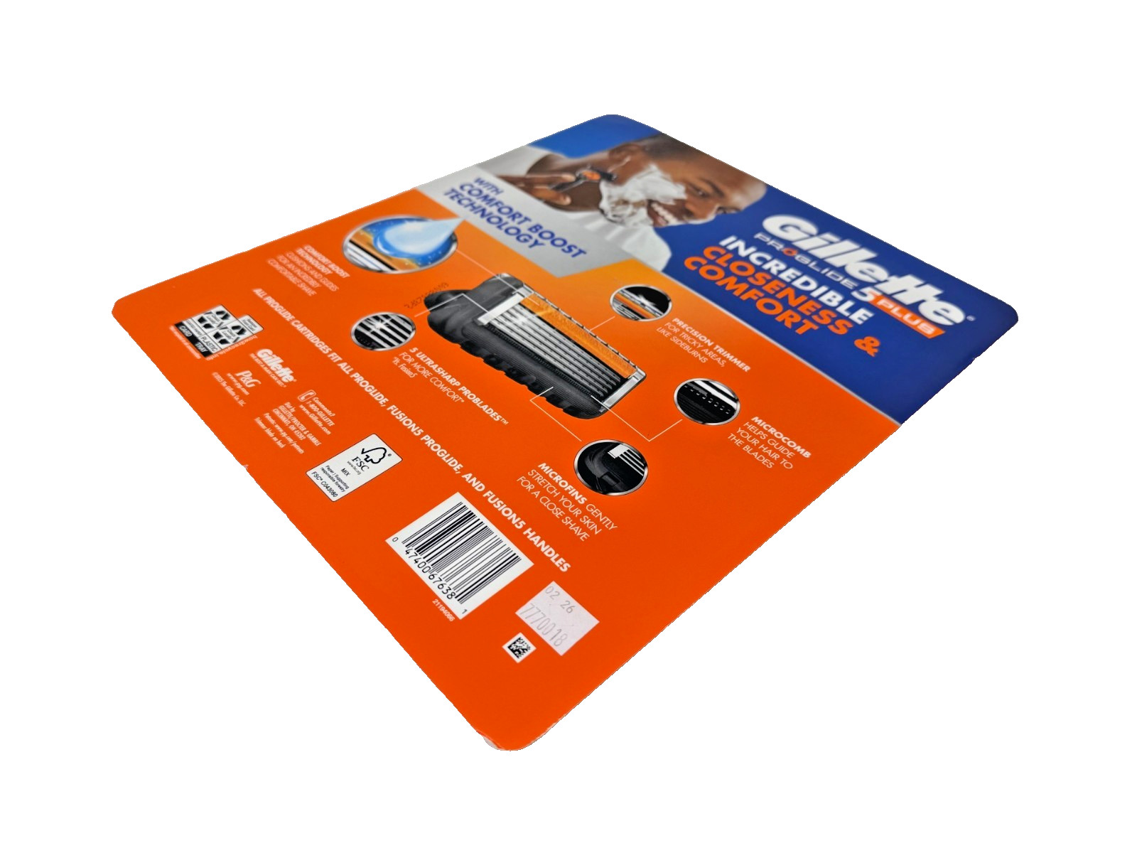 New Gillette ProGlide 5 Plus Razor Cartridges Men's 5-Blade Refills 16 Pack