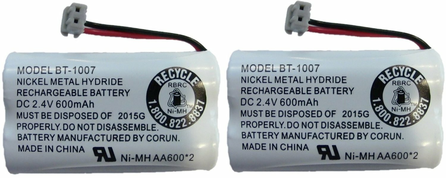 NEW! Genuine Uniden BT-1007 BT1007 Rechargeable Cordless Phone Battery (2-Pack)
