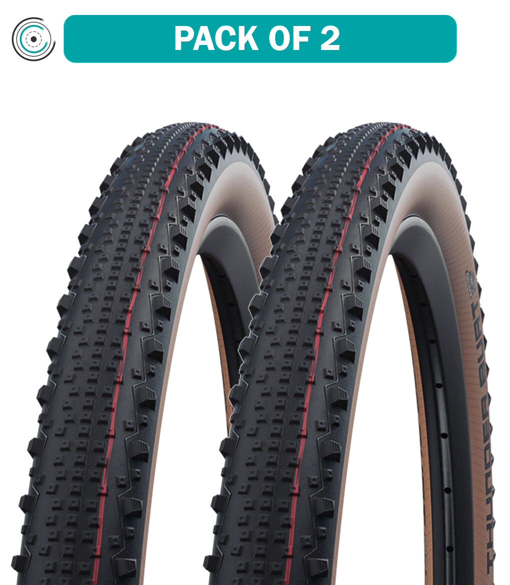 2 Pack Schwalbe Thunder Burt Tire 29x2.1 Tubeless Folding Evo Super Race